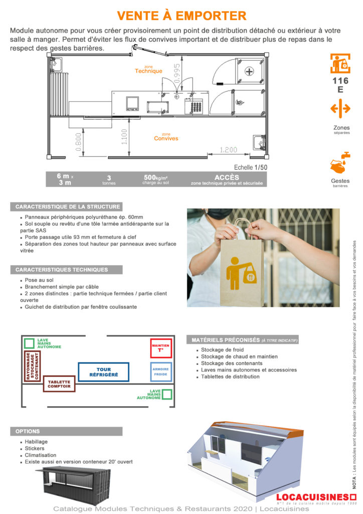 fiche technique vente à emporter